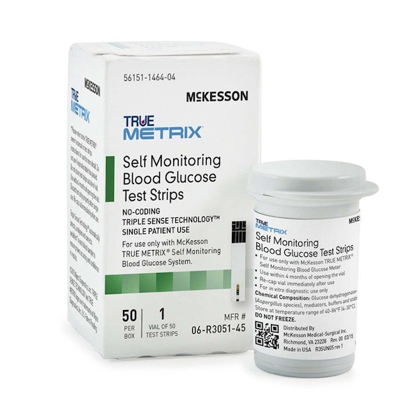 Mckesson Blood Glucose Test Strips, 1200PK 06-R3051-45 - main